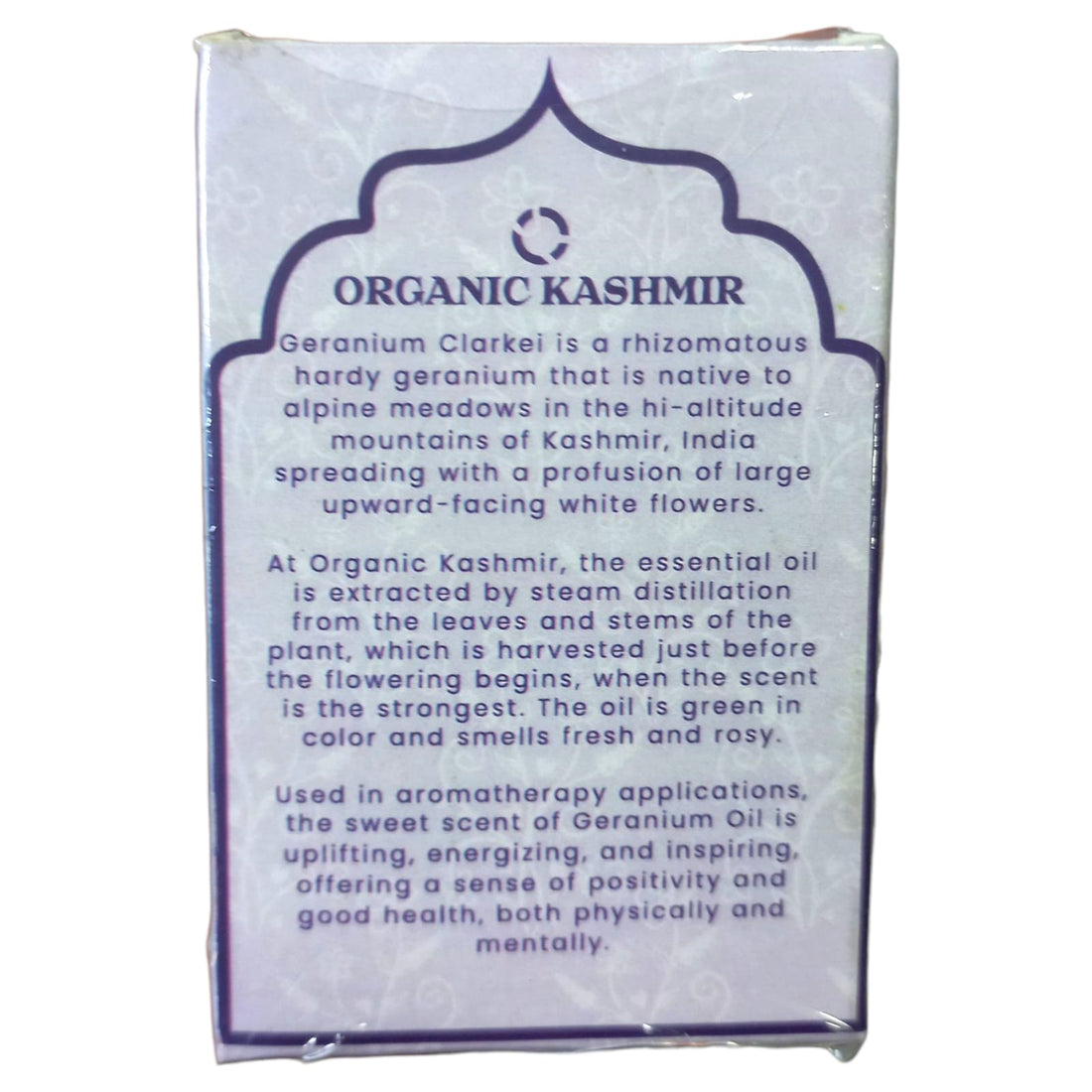 Essential Oil | Kashmir Geranium Essential Oil (Geranium Clarkei) - Organic Kashmir - 15ml