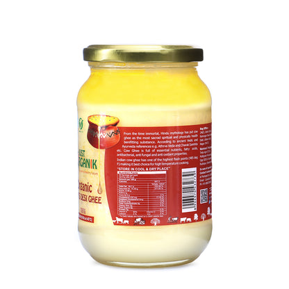 Ghee | A2 Desi Cow Milk Ghee - Just Organik - 500ml