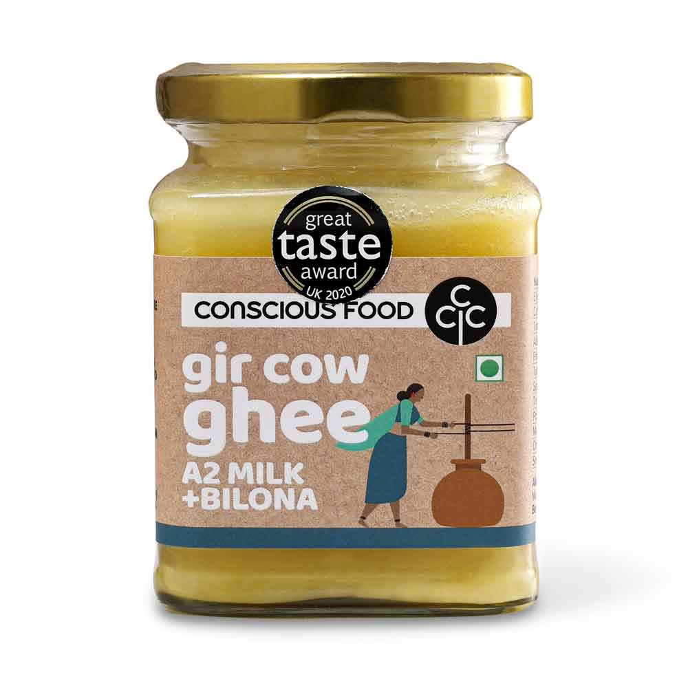 Ghee | A2 Gir Cow Ghee (Bilona Preparation) - Conscious Food - 200ml