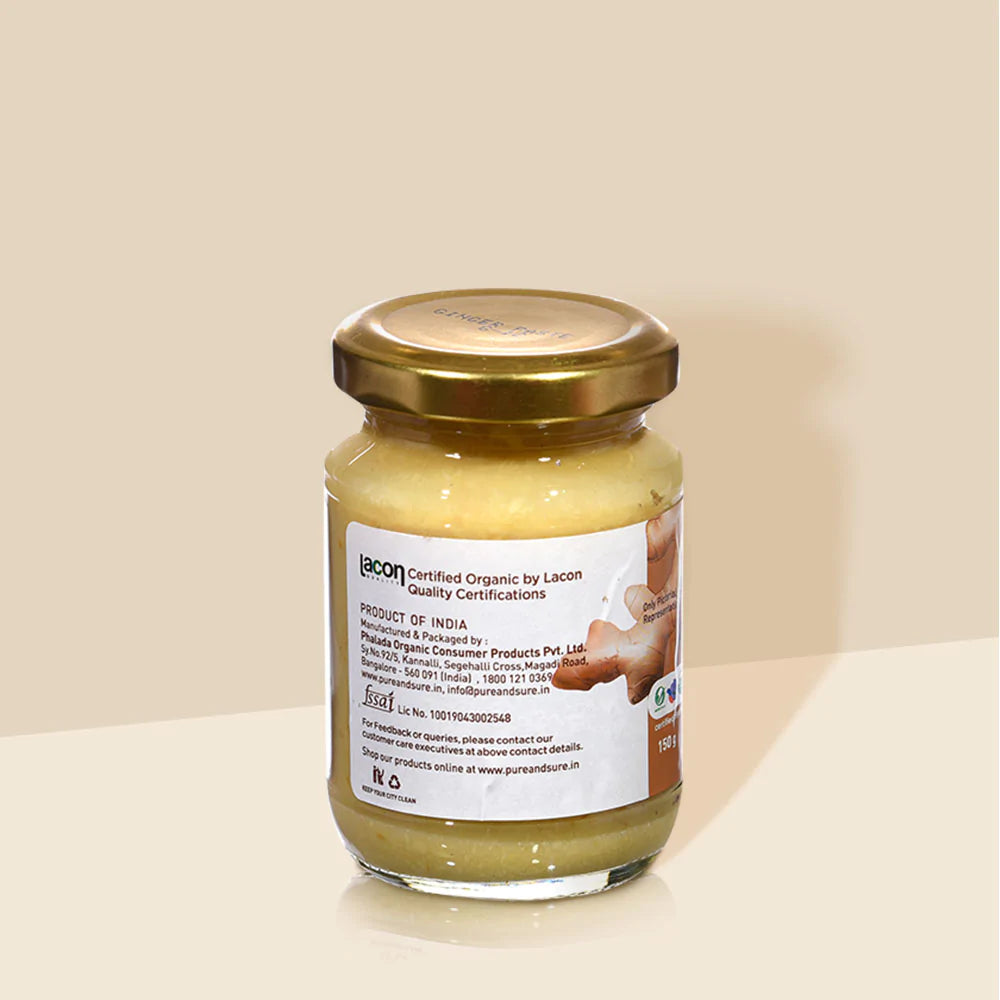 Ginger Cooking Paste - Organic - Indian - Pure And Sure - 150gm