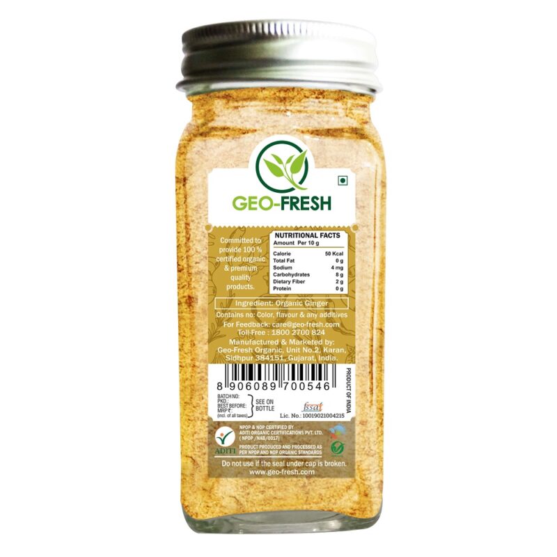 Ginger Powder | USDA Organic - Geo-Fresh Organic - 40gm – naturessoulshop