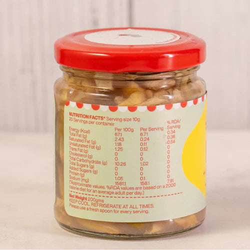 Pickle | Ginger Lemon Chilli Pickle - Guilt Free, Oil Free, No Added Preservatives &amp;amp; No Vinegar - Bombucha - 200gm