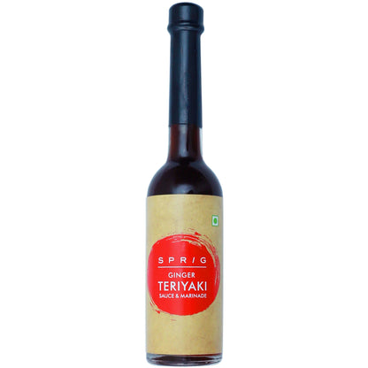 Sauce | Ginger Teriyaki Stir Fry Sauce - Sauce &amp; Marinade - Vegan,  No Added Sugar, Paleo Friendly &amp; No Added Synthetic Flavours And Colours - Sprig - 120gm