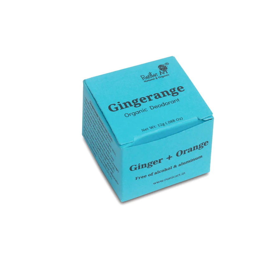 Deodorant | Gingerange + Orange - Deodorant (With Vitamin E) - Organic - Free Of Alcohol &amp; Aluminum – Rustic Art – 12gm