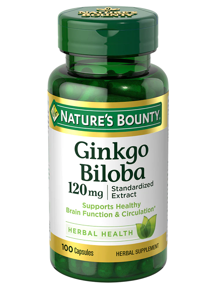 Ginkgo Biloba | 120mg - Herbal Health - Supports Healthy Brain Function &amp; Circulation - Gluten Free, No Artificial Flavor, Sugar Free, Dairy Free, No Soy &amp; Sodium Free - Nature&