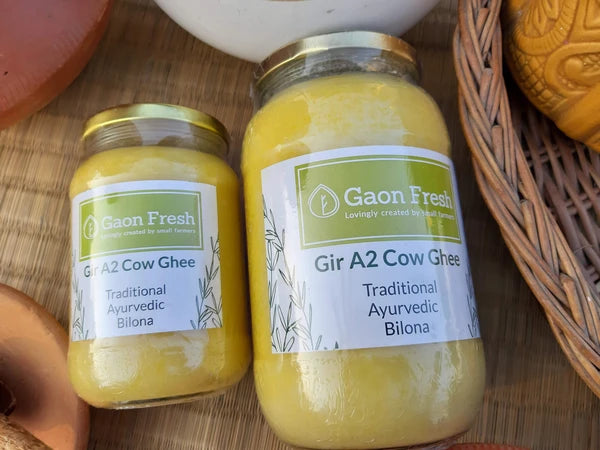 Ghee | Gir A2 Cow Ghee (Ayurvedic and Bilona) - Gaon Fresh - 1000ml