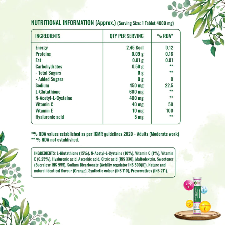 Glutathione | Beauty (With Vitamin & Zinc) - Orange Flavour - For Glow naturessoulshop Glutathione | Beauty (With Vitamin & Zinc) - Orange Flavour - For Glow naturessoulshop