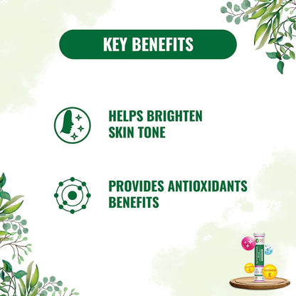 Glutathione | Beauty (With Vitamin &amp; Zinc) - Orange Flavour - For Glowing Skin - Anti Aging Properties &amp;amp; No Added Sugar - Pure Nutrition - (600mg) - 15 Effervescent Tablets