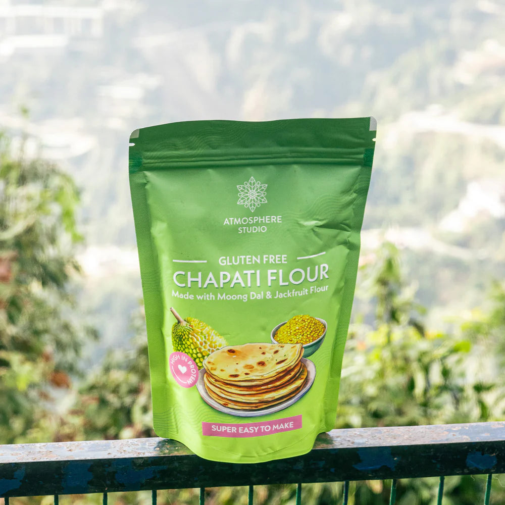 Flour | Gluten Free Chapati Flour (Made With Moong Dal & Jackfruit Flour) - Gluten Free - Atmosphere - 350gm