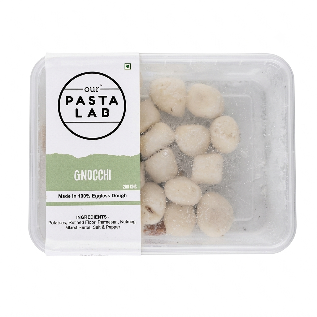 Pasta | Gnocchi -Made in 100% Eggless Dough- No Preservatives, No Added Sugar &amp; Trans Fat Free - Our Pasta Lab - 200gm