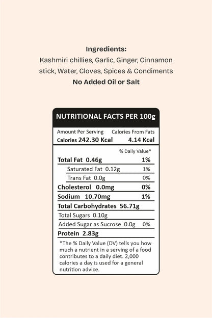 Paste | Goan Roast Paste (Marination Paste) - Ready To Cook Paste -No preservatives, No Artificial Flavours, - Bawa Gone Goan  - 200gm