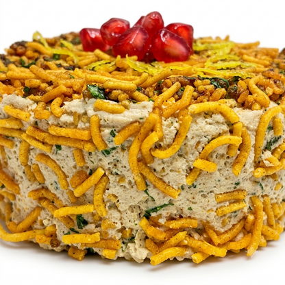 Cheese | Aloo Bhujia Spiced Goat Cheese Wheel - Fresh Marinated  - No Preservatives - Nature&