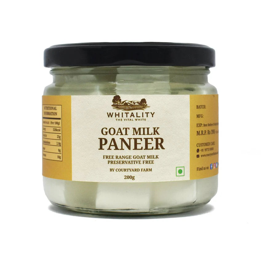 Paneer | Goat Milk Paneer – Free Range Goat Milk – No Added Preservatives – Whitality – 200gm