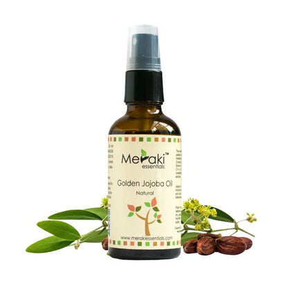 Golden Jojoba Oil (Simmondsia Chinensis) - Natural - Indian - Meraki Essentials - 50ml