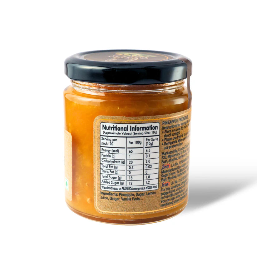 Preserve | Pineapple Preserve - 100% Natural – Vegan, No Added Colour &amp; No Added Preservatives – Golden Grass – 200gm