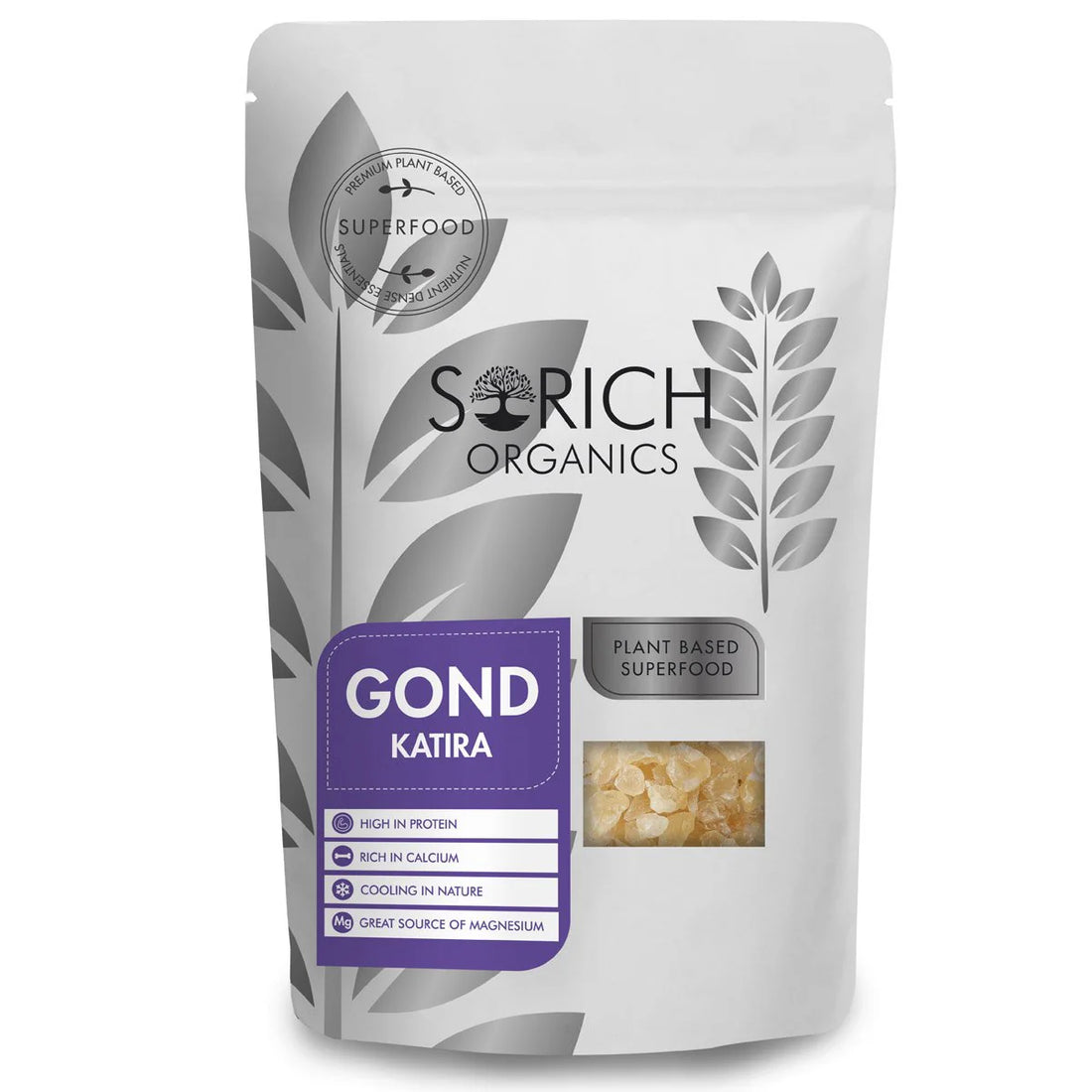 Gond Katira - High In Protein, Rich In Calcium, Cooling Nature & Source Of Manganese - Sorich Organics - 400gm