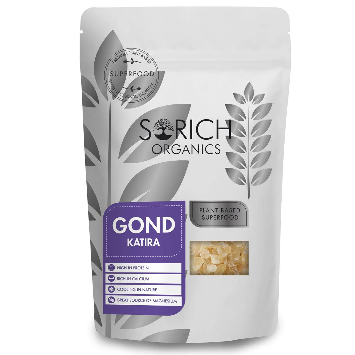 Gond Katira - High In Protein, Rich In Calcium, Cooling Nature &amp; Source Of Manganese - Sorich Organics - 400gm