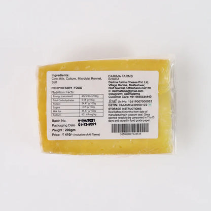 Gouda Cheese - Pasteurized - Darima - 200gm