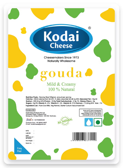Gouda Cheese - Pasteurized - Kodai - 200gm