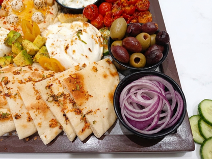 Gourmet Mediterranean Mezze Platter - Ready To Eat - Veg Party Appetizers  - Made with Organic Ingredients - Nature&