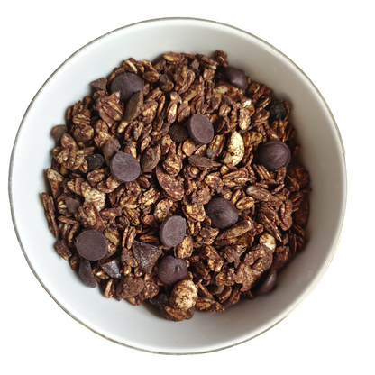 Granola | Belgian Dark Chocolate - 34% Dry Fruits, Vegan, Gluten Free, No preservatives &amp; No Additives - The Nibble Box - 500gm