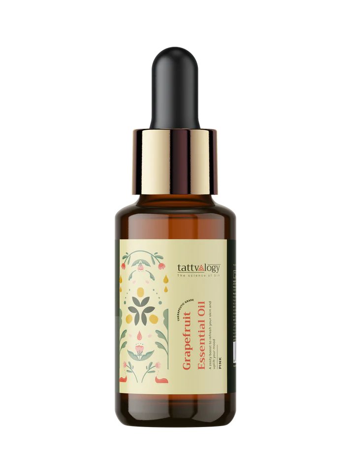 Essential Oil | Grapefruit Essential Oil - Organic - Paraben Free & Preservatives Free - Tattvalogy - 15ml