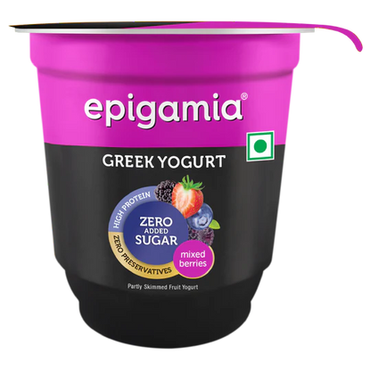 Greek Yogurt Strawberry - Zero Added Sugar &amp;amp; High Protein – Epigamia - 110gm