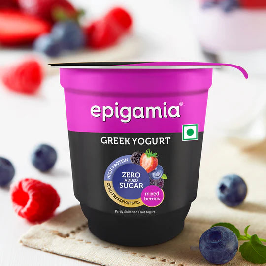 Greek Yogurt Strawberry - Zero Added Sugar &amp;amp; High Protein – Epigamia - 110gm