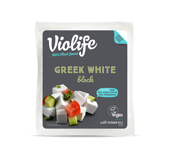 Cheese | Greek White Block (With Vitamin B12) – 100% Plant Based – Vegan, Gluten Free, Dairy Free, Soya Free, Lactose Free &amp; No Added Preservatives – Violife – 230gm