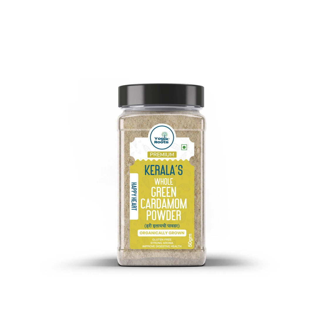 Cardamom Powder | Green - Kerala - Organically Grown - Gluten Free, Pungent Aroma & Improve Digestive Health - Yogik Roots - 50gm