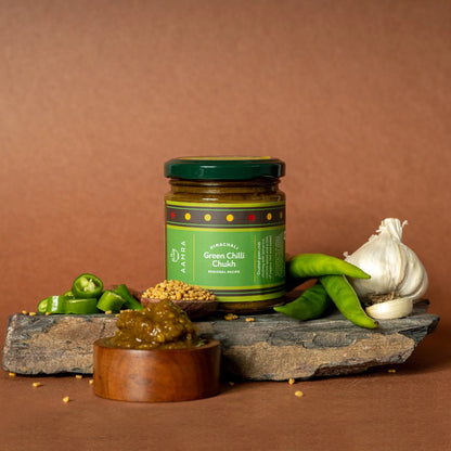 Chukh l Green Chilli (Himachali) - Handmade - No artificial preservatives - Aamra - 185gm