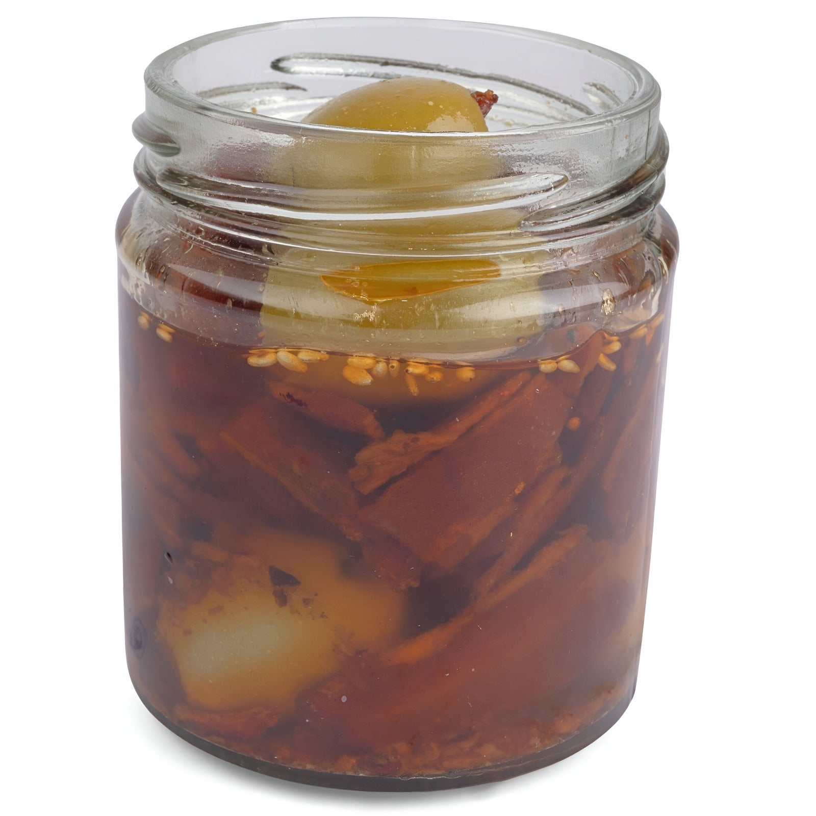 Green Olive Bacon Pickle Continental Style - Fresh - Gluten Free - Made with Organic Ingredients - 160gm