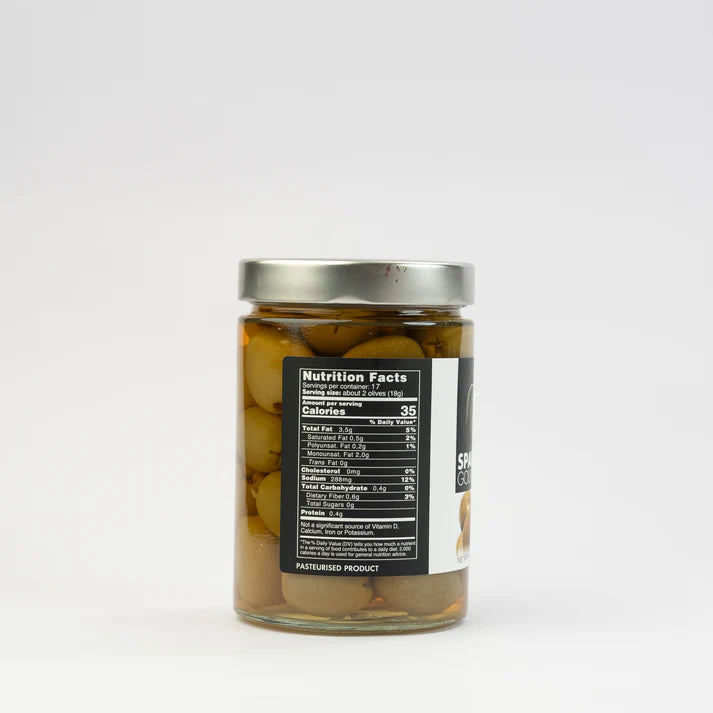Green Olives | Garlic Stuffed - Vegan, Gluten Free &amp; Sugar Free - Sparta Gourmet - 580gm