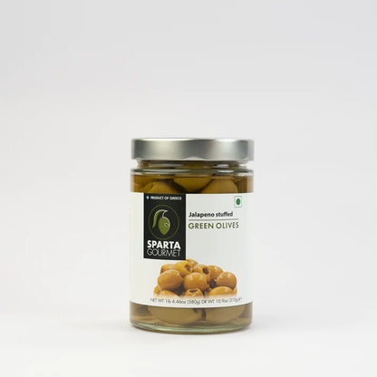 Green Olives | Jalapeno Stuffed – Vegan, Gluten Free &amp; Sugar Free - Sparta Gourmet – 580gm