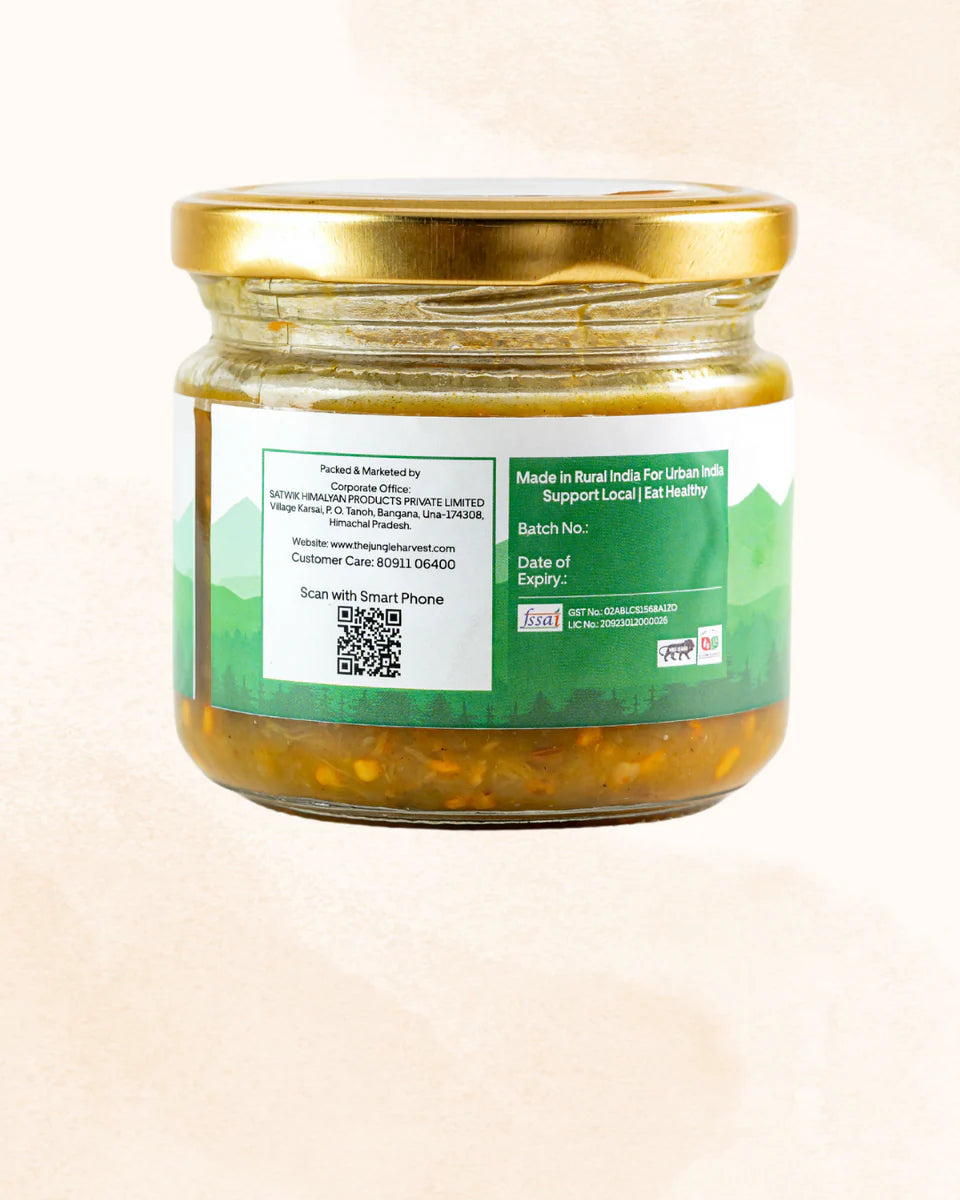 Chutnеy | Green Chilli Chutney Chukh - 100% Natural And Pure -Mеtabolism, Antioxidants ,Digеstion - Chemical-Free Preparation , Preservatives Free - Jungle Harvest - 250gm