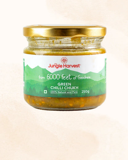 Chutnеy | Green Chilli Chutney Chukh - 100% Natural And Pure -Mеtabolism, Antioxidants ,Digеstion - Chemical-Free Preparation , Preservatives Free - Jungle Harvest - 250gm