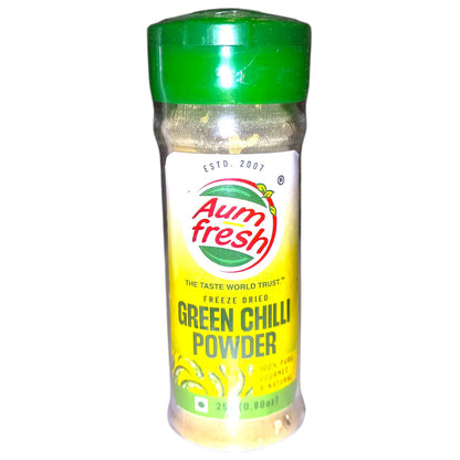 Chilli Powder | Green Chilli Powder - No Additives, No Artificial Flavours &amp; Preservatives Free - Aum Fresh - 25gm