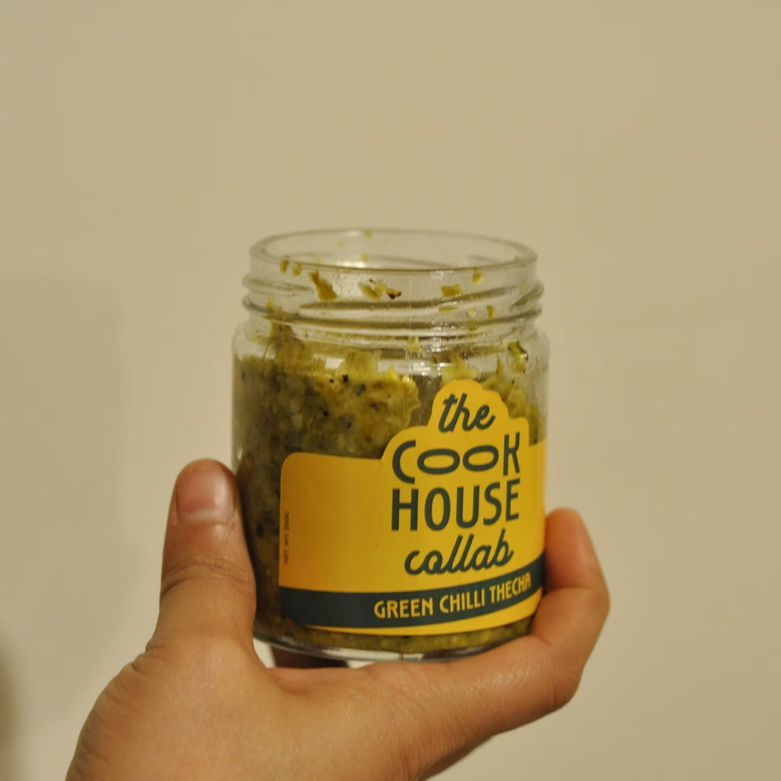 Green Chilli Thecha | Made With Organic Ingredients - No Added Preservatives &amp; No Additives - The Cook House Collab - 330gm