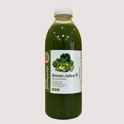 Juice | Green Juice (With &amp; Without Spinach) - Cold Pressed -Plant-Based Energy Matrix, Antioxidant Green Complex- No Added Sugar, Preservatives &amp; Artificial Colour -Plant Based Whole Food- 1000ml