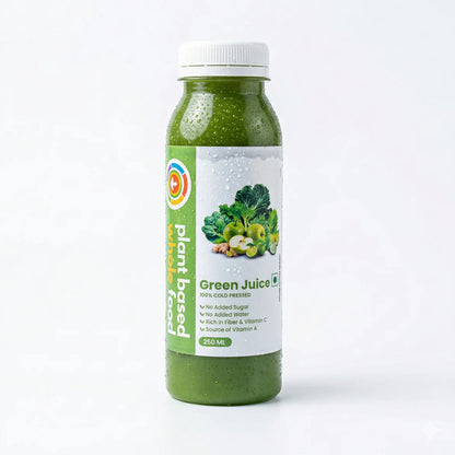 Juice | Green Juice (With &amp; Without Spinach) - Cold Pressed -Plant-Based Energy Matrix, Antioxidant Green Complex- No Added Sugar, Preservatives &amp; Artificial Colour -Plant Based Whole Food- 250ml