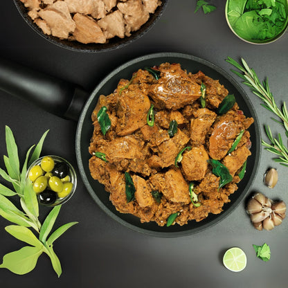 Curry Cuts - 100% Pant Based - Easy To Cook- 27% Heigh Protein, Rich Fibers  – Vegetarian &amp; Dairy Free – No Added Preservatives, No Cholestrol, No Trans Fat –Greenmeat – (3-4 Serving) – 250gm