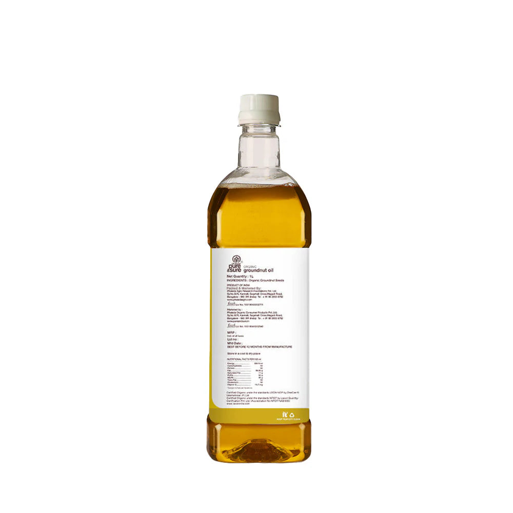 Peanut Oil | Cold Pressed - Pure and Sure - 1000ml
