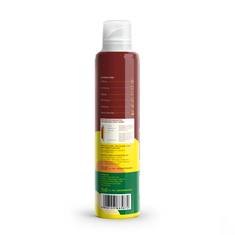 Oil | Groundnut Oil Spray (Moongphali Ka Tel )- Cold Pressed Oil - No Additives, Binders, Fillers &amp; No Added Preservatives - Two Brothers - 200ml