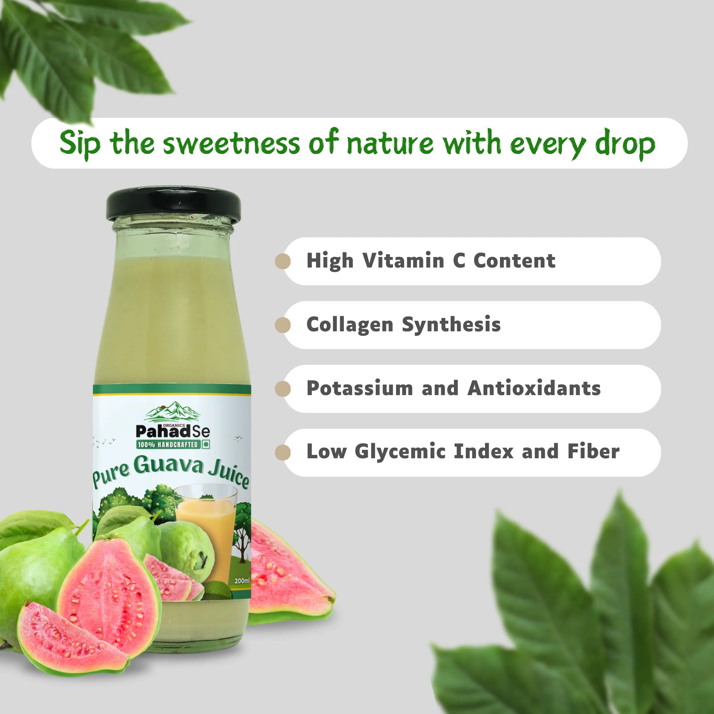 Guava Juice | Pure - 100% Handcrafted – Natural – Pahad Se – 200ml