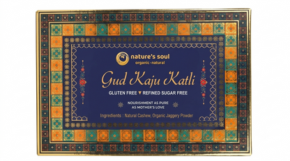 Gud Kaju Katli  -Gluten Free - Made From 100% Natural Ingredients - No Preservatives &amp; Refined Sugar Free -Nature&