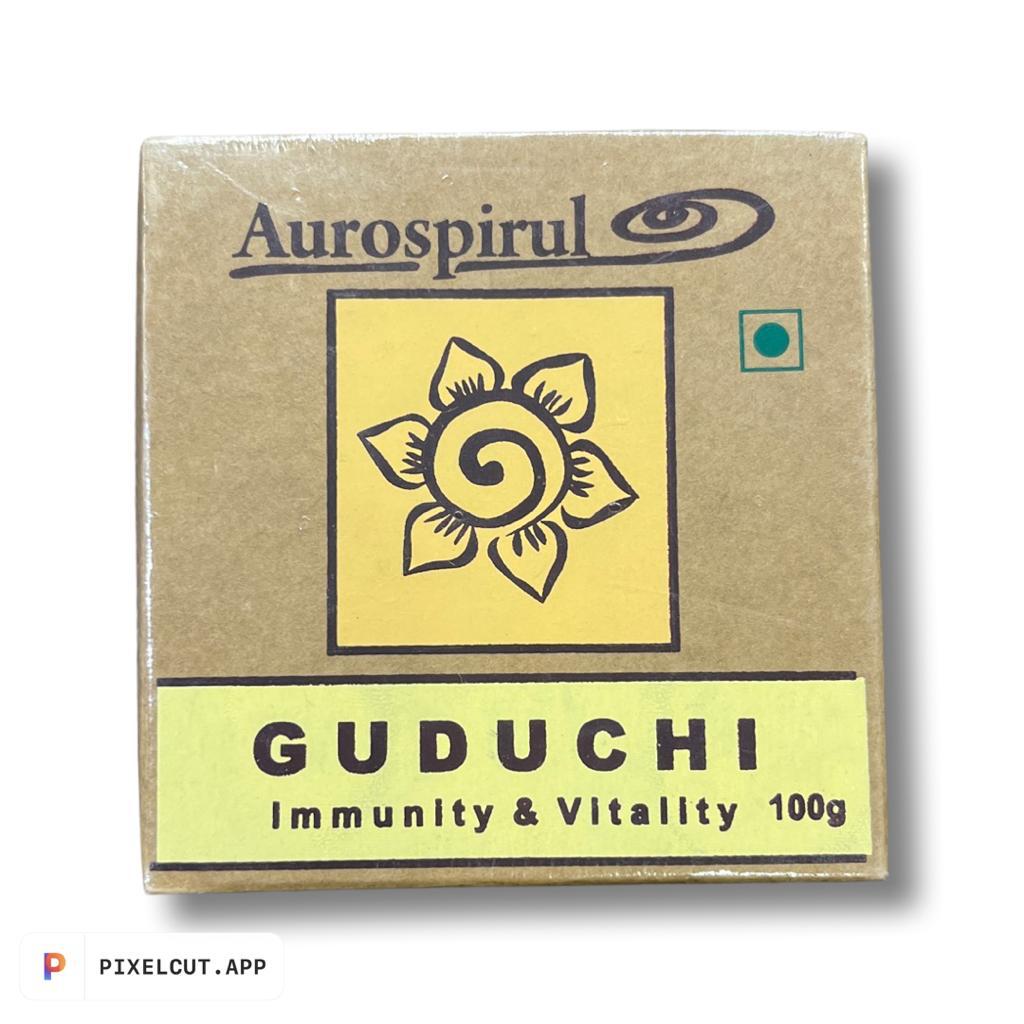 Guduchi | (Immunity &amp; Vitality) - Detoxifier &amp; Helps Building A Stronger Digestive System &amp;amp; Anti Inflammatory properties - Aurospirul - 100gm