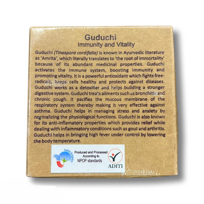 Guduchi | (Immunity &amp; Vitality) – Detoxifier &amp; Helps Building A Stronger Digestive System &amp; Anti Inflammatory properties – Aurospirul – 100 Capsules
