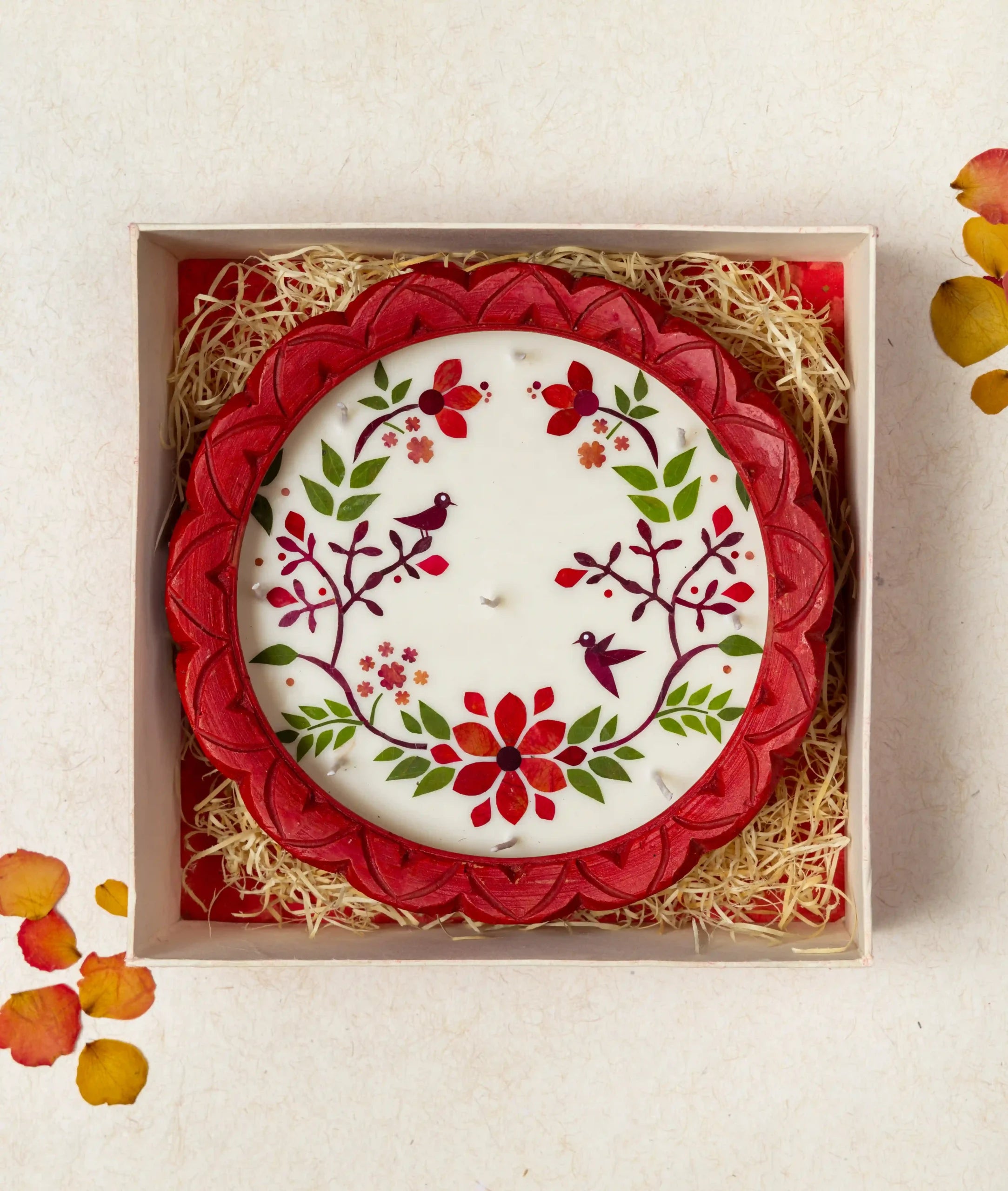 Diya | Kund Diya - Handcrafted – Eco Friendly Soy Wax, No Chemical &amp; No Harmful Fumes – Nature’s Soul - 25.5x25.5 cm