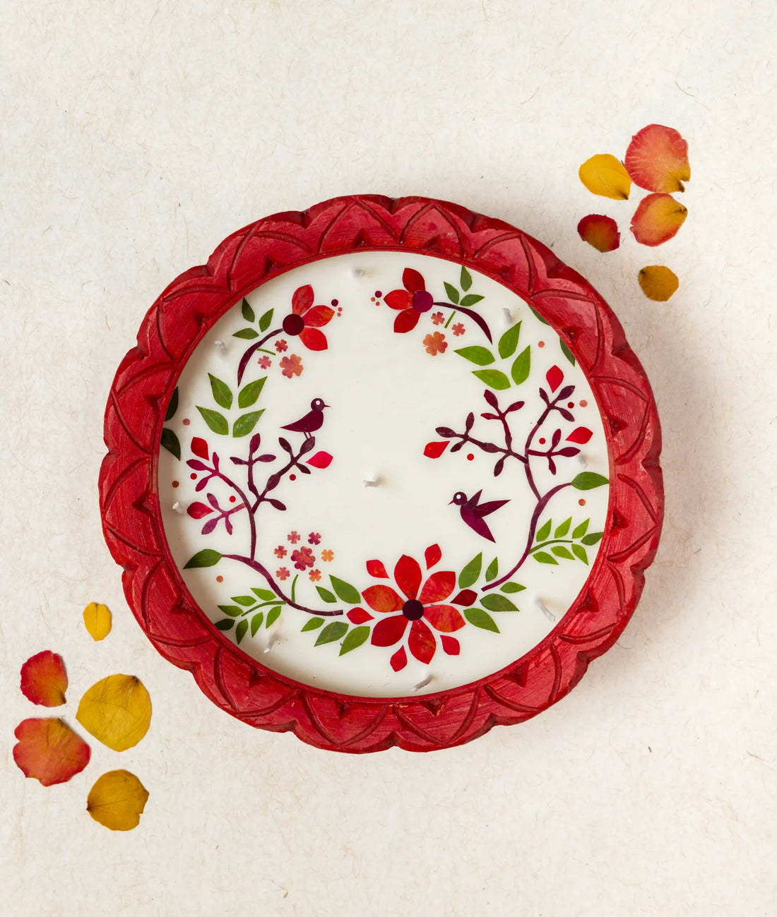 Diya | Kund Diya - Handcrafted – Eco Friendly Soy Wax, No Chemical & No Harmful Fumes – Nature’s Soul - 25.5x25.5 cm