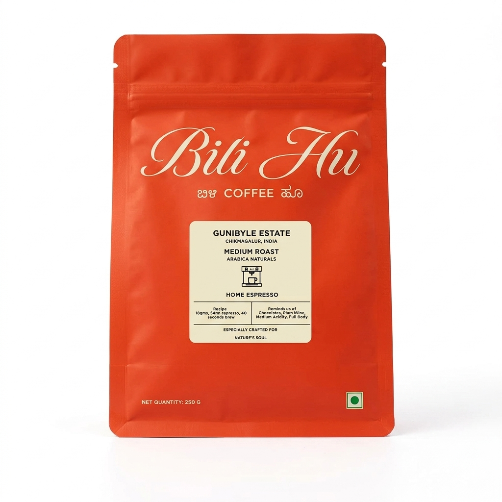 Gunibyle Estate Medium (Roast Espresso) – Bili Hu – 250gm